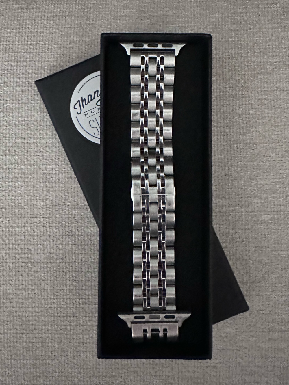 Silver Stainless Steel Apple Watch Band 42mm 44mm 45mm 49mm w/ Box